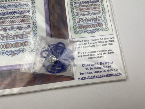 Just Nan Side By Side Cross Stitch Pattern W Thread Charm Part 1 & 2 Charland - Picture 3 of 6