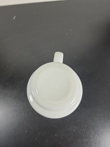 VTG Fire King Milk Glass Iridescent Opal Pedestal Coffee Mug 4 3/4” - Picture 3 of 10