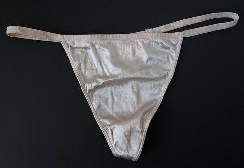 1 JCPenney Delicates VINTAGE 00s Stretch Satin String Thong Panties XL X-LARGE - Picture 2 of 5