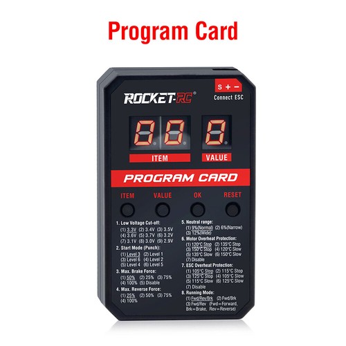 Rocket RC 130A/160A sin escobillas ESC impermeable para camión buggy de coche de radiocontrol 1/7 1/8 - Imagen 25 de 29