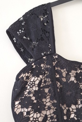 Together Ladies Black Lace Overlay Midi Party Dress Size UK 16 Brand New - Picture 3 of 12