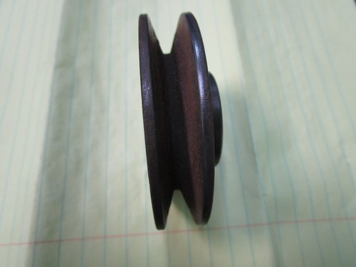 vintage Lucas generator pulley 70mm wide, 22mm depth, 17mm shaft, for 11mm belt - Picture 3 of 3