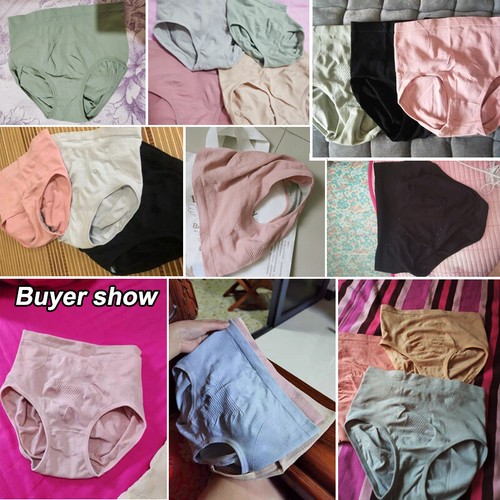 3 PCS Panties Abdomen Cotton Breathable Underwear Buttock Lift Mid Wiast Brief - Bild 11 von 14