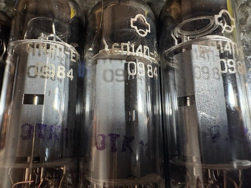 6P14P-EV = 6P14P-ER, EL84, 6BQ5 NOS OTK USSR OUTPUT PENTODE MATCHED QUAD 4pcs+ - Picture 10 of 13