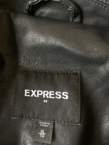Express Kunstlederjacke Moto Herren XL Schwarz Motorrad Neu - Bild 6 von 7