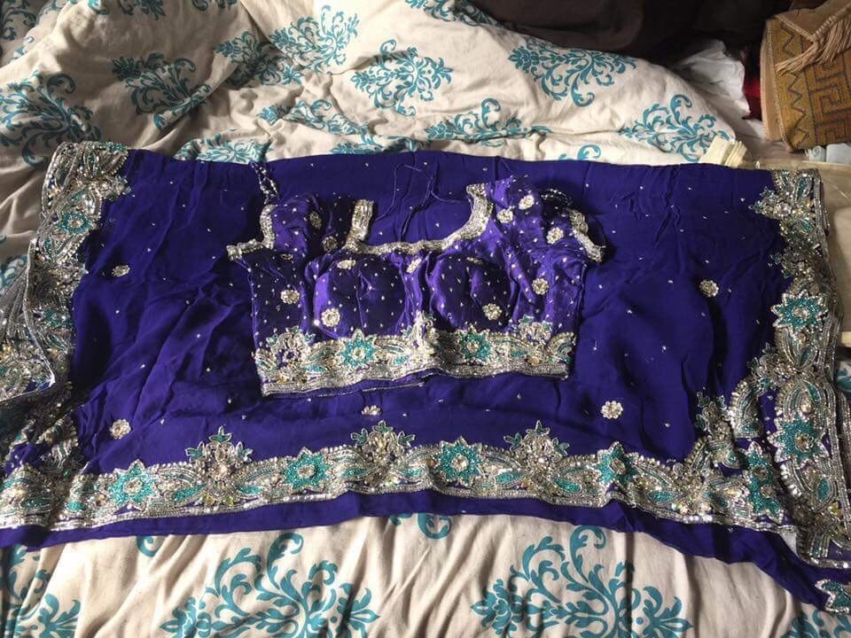 Indian Dulhaan Saree Sari With Readymade Short Sleeve Blouse RRP Bridal ️ Indian Dulhaan Saree Sari With Readymade Short Sleeve Blouse RRP Bridal ️