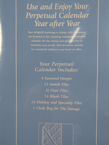2003 Thomas Kinkade "Painter of Light" Perpetual Calendar. Approx 24" X 11". - Picture 7 of 8