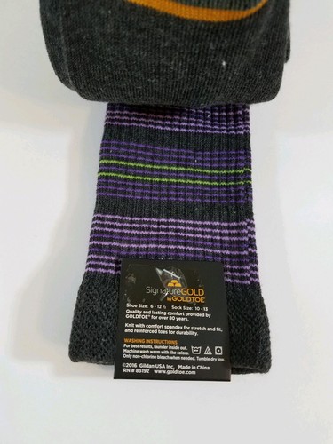 Gold Toe Men's Performance Socks Crew 3 Pair Gray Large Moisture Control - Bild 10 von 11