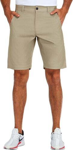 Men's Golf Shorts Dress Casual Summer Flat Front Lightweight Chino Half Pants - Picture 36 of 75