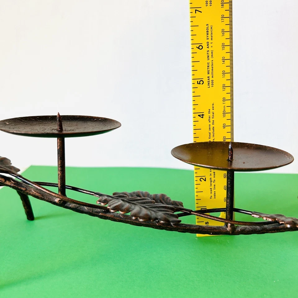 "Centro de mesa de metal de 18"" para decoración de pájaros hojas de rama color bronce" Foto 4 de 4