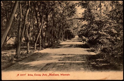 Postcard WI Madison Wisconsin Tenney Park Drive c1905 A12