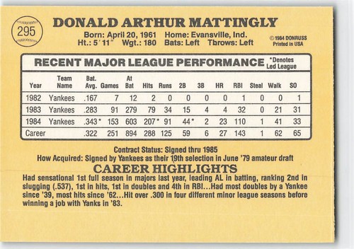 Don Mattingly MEGA SALE - You Pick - Base and Inserts - New York Yankees - HOF - Picture 9 of 199