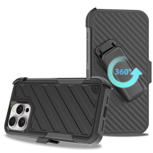 For iPhone 16 15 12 11 Pro Max Plus Noble Hybrid Armor Case w/Belt Clip Holster - Picture 31 of 46