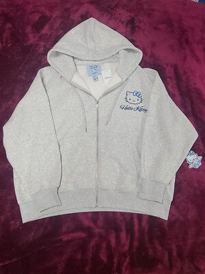 Hello Kitty Fleece Zip-Up Hoodie Angel Collection Adult Size