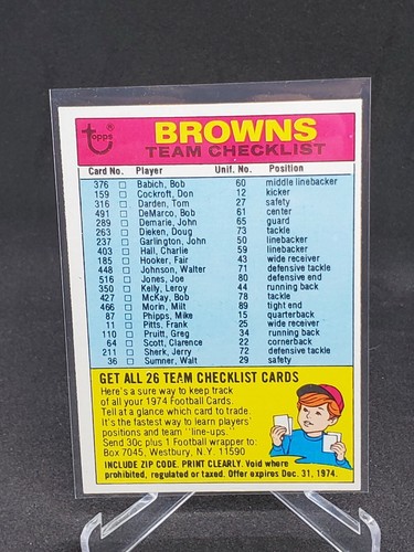 1974 Topps Football - Pick Your Card - Part 1 - Picture 458 of 491