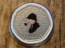Sherlock Holmes 🕵️ 50p Uncirculated Coin Royal Mint Collectable Gift 2019 UK