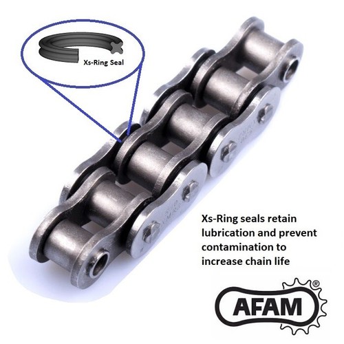 Triumph 900 Tiger 900 1999 Afam XMR Steel X-Ring Chain 530x116 - Picture 2 of 3