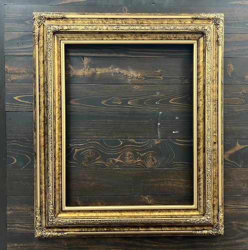 9 x 12 In Stock Ready to ship Traditional compo ornate wood frame, marble gold - Picture 6 of 10
