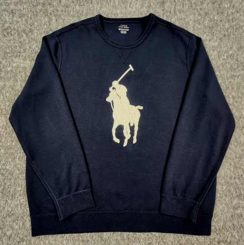 Polo Ralph Lauren Sweatshirt Mens XXL Big Pony Chenille Embroidered Double Knit