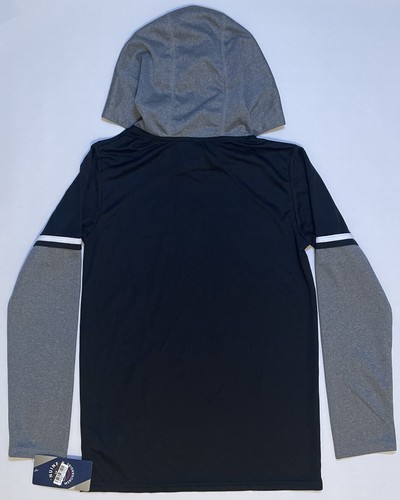 GM Boys Chicago White Sox Hooded Long Sleeve Shirt Black Size L 12/14 - Picture 2 of 6