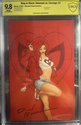 King in Black: Gwenom vs. Carnage #2 - David Nakayama Signed CBCS 9.8 Virgin Exc