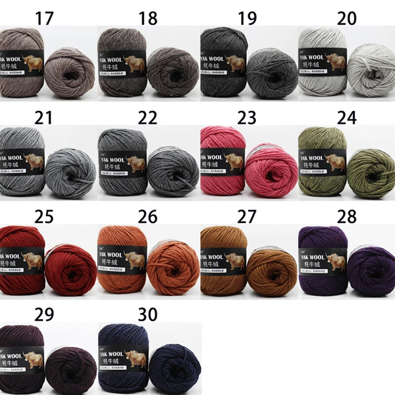 1 ball 100g Yak Crochet Yarn Knitting Wool Knitted Thick DIY Cashmere 30 Colors - Image 4 of 4