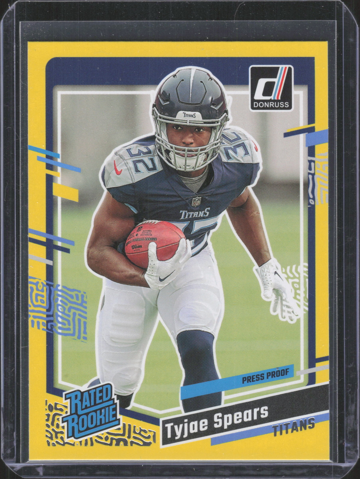 2023 Donruss Press Proof Yellow #396 Tyjae Spears RR
