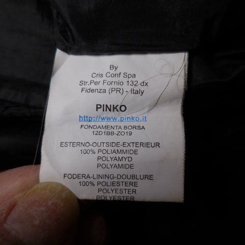 N24.113 Pinko Italie design mode couture femme sac main bandoulière épaule noir - Imagen 16 de 24