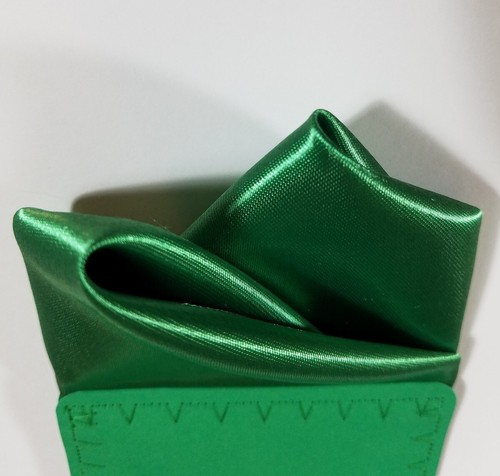 Men's 2 Point Pre-Folded Satin Pocket Square Insert - New - Picture 81 of 162