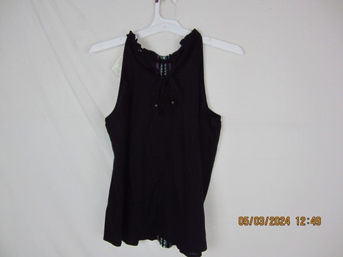 Women's Knox Rose Woven Halter Tank Top Black S - Picture 12 of 14