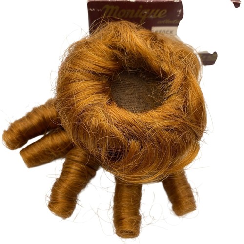 Monique bambola parrucca capelli taglia 5-6" rosso carota Renee Reborn anelli - Foto 5 di 7