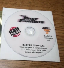 FAST & FURIOUS RAW THRILLS DELL RECOVERY DISK DVD V3.0 USED WORKING 