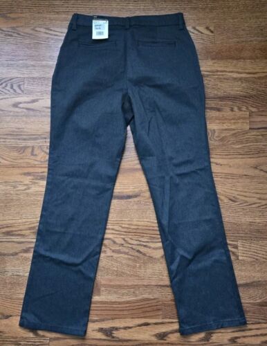 Lee Pants Women's 8 Short Mid Rise Relaxed Fit Straight Leg Stretch Charcoal NWT - Picture 2 of 11