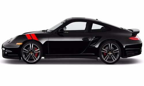 Fender Hash Bar Mark vinyl Rally RACING STRIPES 4" Decal (Fits PORSCHE Cayman) - Picture 8 of 29