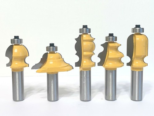 5 pc 1/2" Shank Architectural Specialty Molding 2 Router Bit set S - Picture 2 of 12