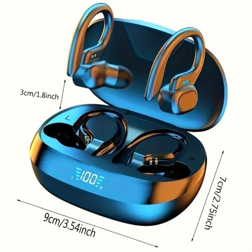 Rechargeable Noise Cancelling Stereo Sound Wireless Earphones with Microphone - Picture 3 of 11