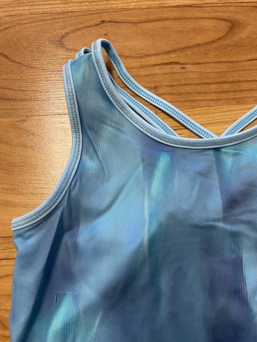 NEW Girls ALL IN MOTION Target Blue Teal Tie Dye Tank Top Medium 7