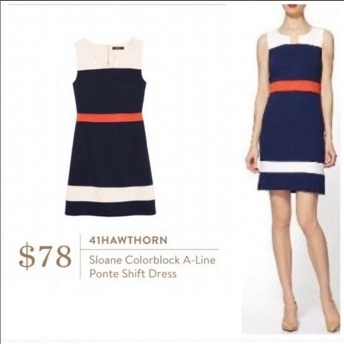 41 Hawthorn Sloane Colorblock A-Line Ponte Shift Vestido Talla XL - Imagen 6 de 7