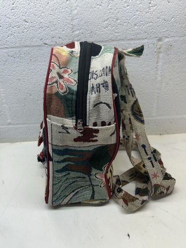 Disney Child’s Mickey Minnie Mouse small 14” backpack Upcycled Hand Knit - Picture 2 of 7