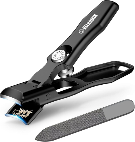 LUX Ultra-Sharp Toenail Clippers for Seniors with Safety Lock & Warranty