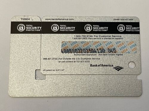 Bank of America Mini Visa Kreditkarte▪️2007 Exp▪️Unsigniert▪️USA▪️Nur Sammlerstück - Bild 2 von 2