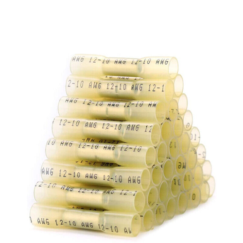 Kit terminali a crimpare giunzione connettori butt filo elettrico termoretraibile 100 pezzi US - Foto 15 di 15
