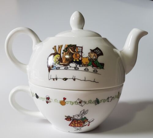 Alice In Wonderland Alice's Shop Oxford Bone China Miniature Teapot Cup Saucers - Picture 12 of 17