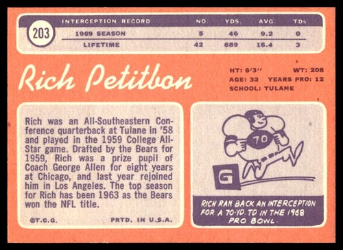 1970 Topps Football Cards 133-263 Pick From Scans .10¢ shipping after 1st one! - Picture 173 of 313