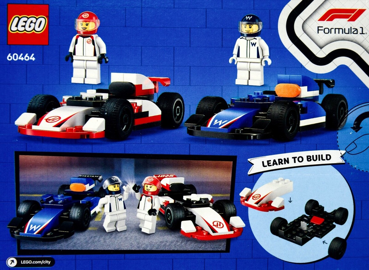 LEGO City Formula 1: F1 Williams Racing & Haas F1 Race Cars (60464