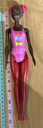 Barbie Color Reveal Glitter Doll Pink Swimsuit with Bows Hair Attachments - Picture 7 of 7