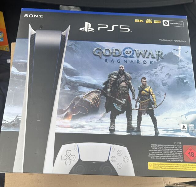 PlayStation 5 -Digital Edition inkl. God of War Ragnarök Sony PS5 Konsole NEU PlayStation 5 -Digital Edition inkl. God of War Ragnarök Sony PS5 Konsole NEU