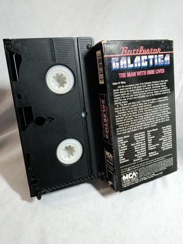 Battlestar Galactica 1980 VHS RARE "Man With Nine Lives" Episode Sci-Fi Action - Picture 2 of 2
