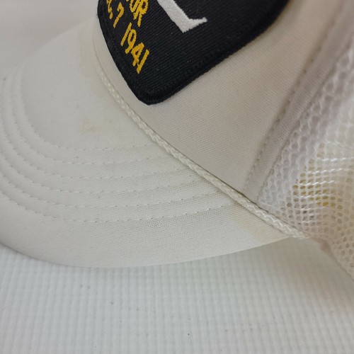 USS Arizona BB 39 Pearl Harbor Hat Snapback White Trucker Cap Ship H008 - Picture 5 of 10