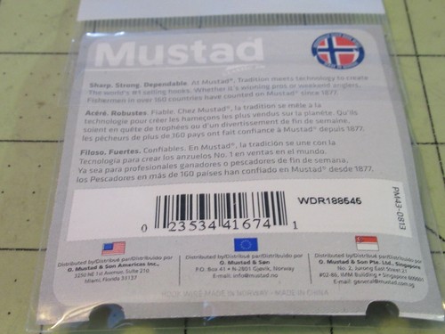 15 anzuelos de pescado en línea círculo perfecto Mustad 39944-BN talla 7/0 (3 paquetes x 5 cada uno) - Imagen 3 de 3